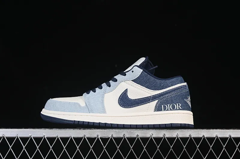 All categories Air Jordan Jordan series basketball shoes Air Jordan 1 Low High-end customization Low-top sneakers Air Jordan 1 Low AJ1 Joe 1 Dior joint brand Retro denim High-end customization Low-top retro basketball shoes QG2025-002